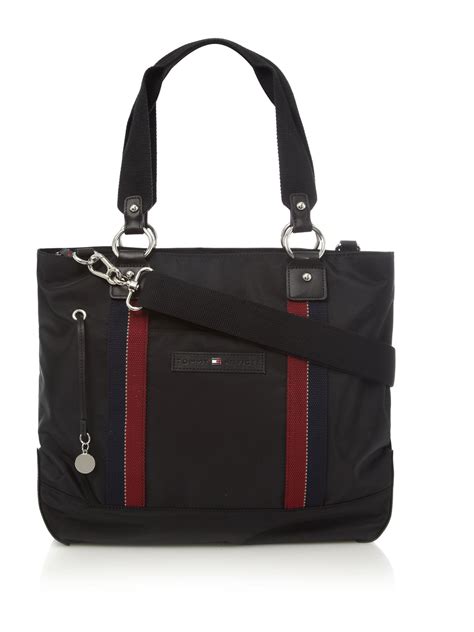 tommy hilfiger black tote bag.